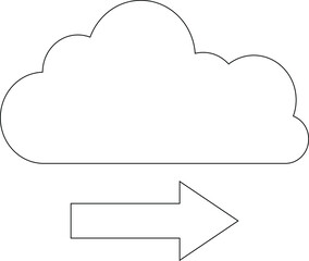 Poster - cloud computing icon sync and arrows