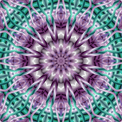 Wall Mural - 3d effect - abstract mandala style pattern