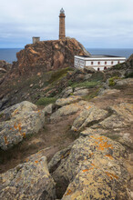Cabo Vilan Lighthouse In Death Coast, Galicia, Spain