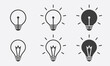 © Impixdesign - Light bulb, creative idea, brainstorm or invention flat line art vector icon and logo illustration for business or education website. Innovation, inspiration, brain, power energy or technology icon.