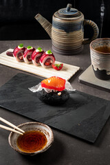 Wall Mural - tasty sushi on the table