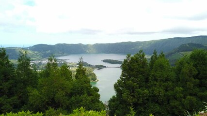 Wall Mural - amazing green landscape on the azores island sao miguel