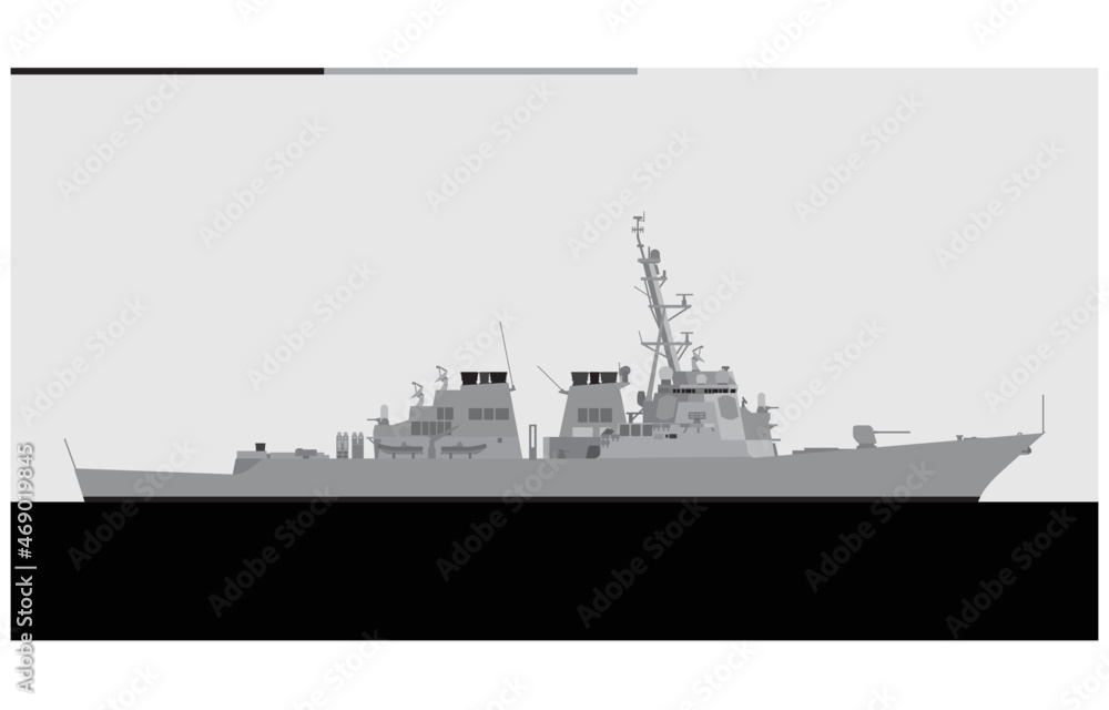 ARLEIGH BURKE Flight I class. United States Navy guided missile ...