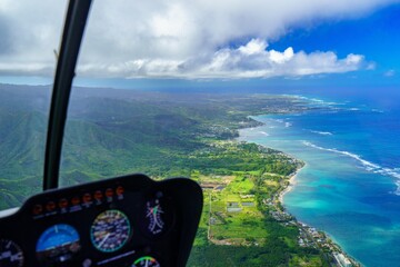 oahu helicopter tour, aerial views