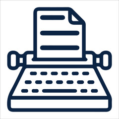 Article or typing machin icon