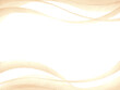 ベージュの帯状のウェーブ上下背景素材イラスト手描き水彩風