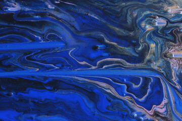  art photography of abstract marbleized effect background with black and blue creative colors. Beautiful paint.