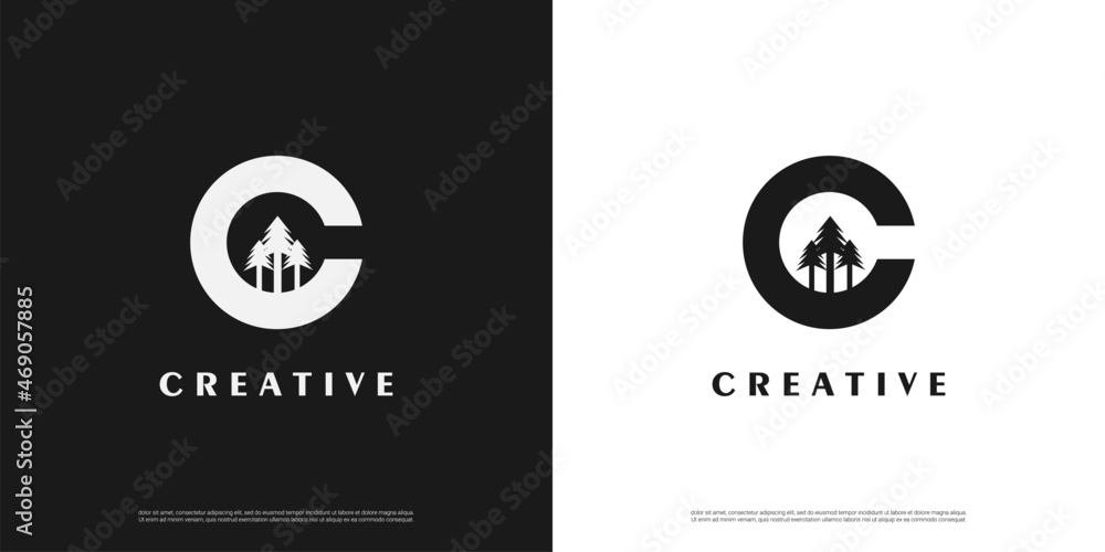 Letter C logo icon tree design template elements Stock Vector | Adobe Stock