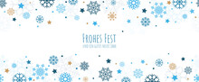 Seamless Snow Fall Banner Background