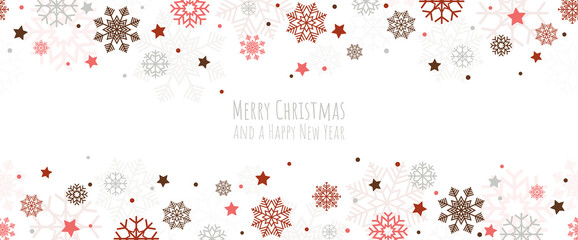 Wall Mural - seamless snow fall banner background
