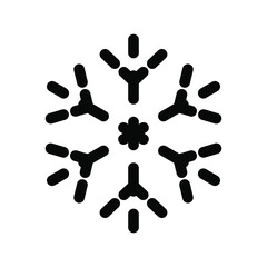 Wall Mural - snowflake icon. abstract snowflake illustration. vector illustration. black snowflake icon isolated