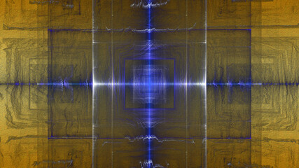 Wall Mural - Abstract symmetric  fractal graphic 