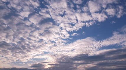Wall Mural - 4k time lapse of sunset or sunrise landscape amazing light of nature cloudscape sky and clouds movin