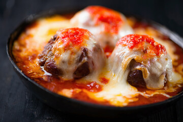 Sticker - rustic american italian cheesy meatball in tomato sauce