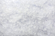 Clear Crushed Ice As Background, Top View