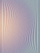 Circle gradient and distort lines texture. Grainy psychedelic background. Stripe pattern. Abstract warped waves. Nostalgia, retro 70s style. Template, print, poster. Gray, white, purple pastel colors