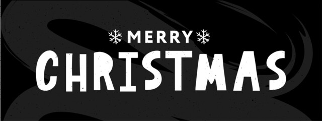 Wall Mural - Banner Merry Christmas Holiday New Year Letter font Vector illustration