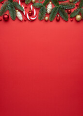 Wall Mural - merry christmas and happy new year vertical background