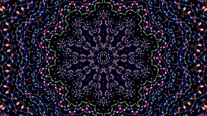 Wall Mural - Abstract Kaleidoscope pattern with full colors. Magic mandala. 4k