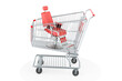 © alexlmx - Shopping cart with barber chair, 3D rendering