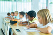 © JackF - Side view of a group of elementary school students