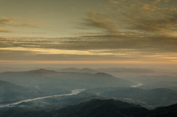 Sunset in PhaTung Mountain, Chiang Rai, Thailand