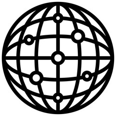 Poster - globe1 outline icon