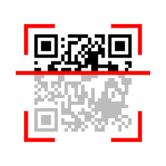 qr code scanner vector icon