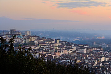 Wall Mural - Morning lights and colors at Croix-Rousse, Lyon, France, Europe