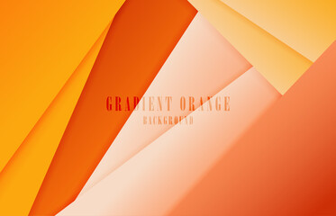 Wall Mural - abstract gradient orange and yellow design of modern colourful template. cover space design of new s