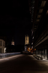 Wall Mural - Saint Bavo's Cathedral in Ghent in the early morning