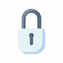 Wall Mural - padlock security single isolated icon with flat style