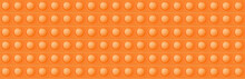 Popit Orange Seamless Pattern As A Fashionable Silicon Fidget Toy. Addictive Anti-stress Toy In Bright Color. Bubble Popits For Kids Fingers. Vector Illustration In Rectangle Format Suitable For