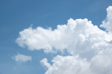 Wall Mural - Many small clouds in blue sky.Summer cloudy.White clouds floating in the sky.