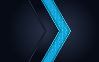 Modern background futuristic technology Hexagonal blue