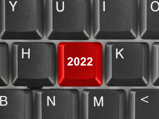 Sticker - Computer keyboard with 2022 key