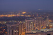 evening city of Minsk from above.