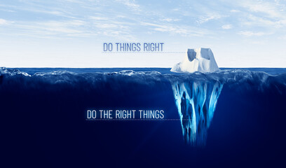 Do the right things motivational concept.