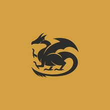 Simple Dragon Logo .vector Illustration For Business Logo Or Icon