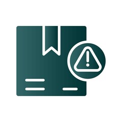 Warning Glyph Gradient Vector Icon Design