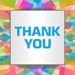 Poster - Thank You Colorful Squares Rounded Texture Square Box Text 