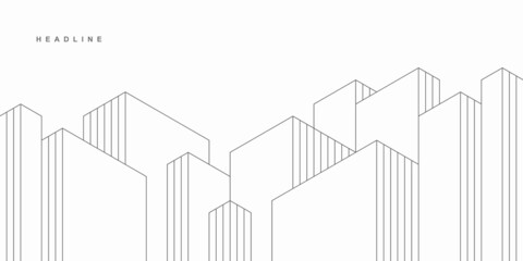 Architectural construction. Abstract geometric technological background.
