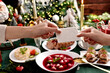 © teressa - Sharing with Christmas Eve wafer at the festive table