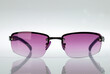 pink sunglasses on a white background