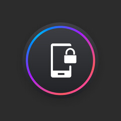 Wall Mural - Locked Mobile -  UI Icon