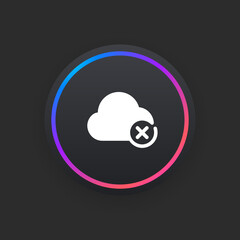 Wall Mural - Delete Cloud Service -  UI Icon