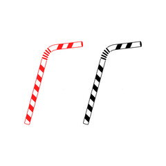 Straws, great design for any purposes. Straws plastic vector icon on white background. Vector set.