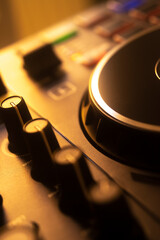 Sticker - Dj turntables in nightclub