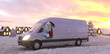 Der Weihnachtsmann kommt im Transporter und bringt Geschenke!