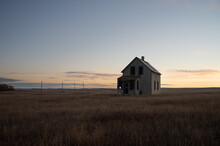Abandoned Homestead From The Early 1900s On The Canadian Prairies